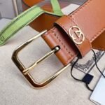 Gucci Belt With Square Guckle And Interlocking G 673921 AP00G 2535 - Image 4