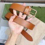 Gucci Belt With Square Guckle And Interlocking G 673921 AP00G 2535 - Image 5
