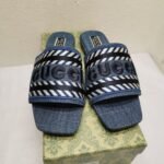 Gucci Women’s Slide Blue Denim 771589 FACK3 4609 - Image 4