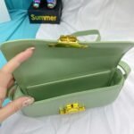 Celine Triomphe Shoulder Bag In Green 20cm 194143BF4 31LA - Image 2