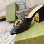 Gucci Women’s Slide Sandal With Horsebit Black 655412 BKO00 1000 - Image 3