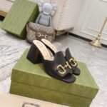 Gucci Women’s Slide Sandal With Horsebit Black 655412 BKO00 1000 - Image 6