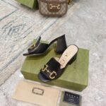 Gucci Women’s Slide Sandal With Horsebit Black 655412 BKO00 1000 - Image 4