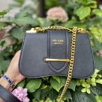 Prada Sidonie Saffiano Black 24cm - Image 2