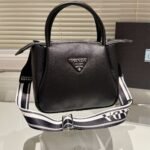 Prada Small Leather Handbag Black 23cm - Image 2