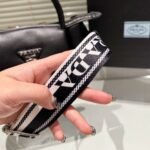 Prada Small Leather Handbag Black 23cm - Image 3