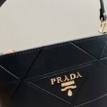 Prada Symbole Quilted Bucket Bag Black 21Cm - Image 5