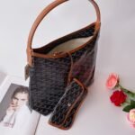 Goyard Bohème Hobo Bag Black And Tan 42Cm - Image 6