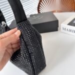 Prada Satin With Crystals Black 21Cm - Image 4