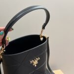 Prada Symbole Quilted Bucket Bag Black 21Cm - Image 7