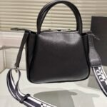 Prada Small Leather Handbag Black 23cm - Image 5