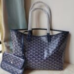 Goyard Saint Louis PM Bag Navy Blue 45Cm - Image 8