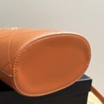 Prada Symbole Quilted Bucket Bag Brown 21Cm - Image 8