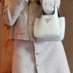 Prada Vittelo Daino Mini Tote Bag White 18Cm - Image 8