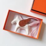 Hermes Rodeo Pegase Charm White Brown - Image 2