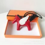 Hermes Rodeo Pegase Charm Red White - Image 2