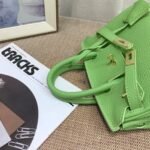 Hermès Birkin B25 Togo Grenat Green 20cm - Image 6