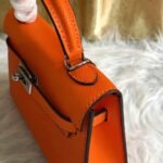 Hermes Kelly Mini Epsom Handbag Orange 19cm - Image 7