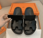 Hermes Chypre Sandal Black Leather H211865ZH01390 - Image 3