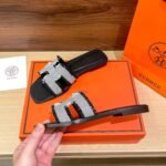 Hermes Oran Sandal Black H231095Z PN360 - Image 7