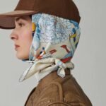 Hermes Sur Mon Nuage Scarf 90 White H003900S 05 - Image 6