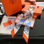 Hermès Springs Springs Silk Twilly Scarf H063932S 08 - Image 6