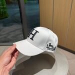 Hermes New Carriage Baseball Cap White - Image 2