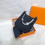 Hermes Mini Evelyne Bag Bleu Nuit 17cm - Image 5