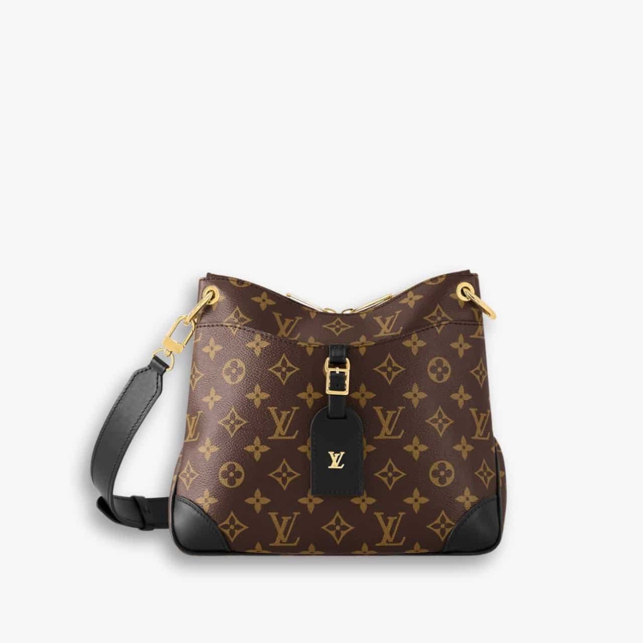 LBB1274.jpg Louis Vuitton Monogram Odéon PM Bags Black 28cm M45353 - Image 1