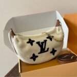 Louis Vuitton Over The Moon Bag Monogram Giant Teddy Fleece White 28cm - Image 3