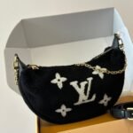 Louis Vuitton Over The Moon Bag Monogram Giant Teddy Fleece Black 28cm - Image 3