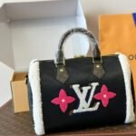 Louis Vuitton Monogram Teddy Speedy Bandouliere Black 30cm - Image 3