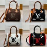 Louis Vuitton Monogram Teddy Speedy Bandouliere Black White 25cm - Image 2