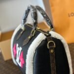 Louis Vuitton Monogram Teddy Speedy Bandouliere Black 30cm - Image 2
