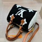 Louis Vuitton Monogram Teddy Speedy Bandouliere Black White 25cm - Image 3