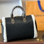Louis Vuitton Monogram Teddy Speedy Bandouliere Black 30cm - Image 5