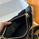 Louis Vuitton Over The Moon Bag Monogram Giant Teddy Fleece Black 28cm - Image 7