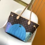 Louis Vuitton X YK Neverfull MM Monogram Kusama Pumpkin 31cm M46468 - Image 7