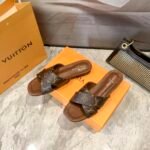 Louis Vuitton Strappy Flat Mule Monogram Brown - Image 6