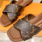 Louis Vuitton Strappy Flat Mule Monogram Brown - Image 4