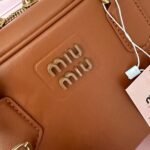 Miumiu Arcadie Leather Brown 28Cm - Image 7