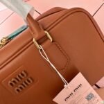 Miumiu Arcadie Leather Brown 28Cm - Image 8