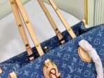Louis Vuitton Onthego Tote Bag Denim Blue 35cm - Image 4