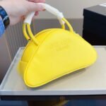Prada Triangle Leather Bag Yellow 25Cm - Image 2