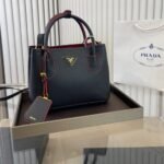 Prada Saffiano Leather Double Black 25Cm - Image 4