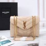 Saint Laurent Loulou Small Dark Beige 25cm - Image 2