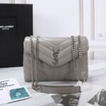 Saint Laurent Loulou Small Grey Nickel 25cm - Image 2