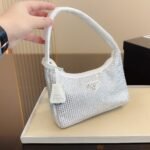 Prada Satin With Crystals White 21Cm - Image 3