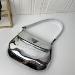 Prada Cleo Brushed Leather Sliver 22 Cm - Image 4