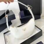 Prada Arqué Leather Shoulder Bag White 23cm 1BC194 ASK F0PG7 V OOO - Image 2